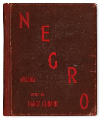 (LITERATURE AND POETRY.) CUNARD, NANCY, EDITOR. The Negro Anthology, Made by Nancy Cunard, 1931-1933.